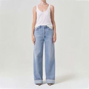 AGOLDE DAME HIGH RISE WIDE LEG JEAN
